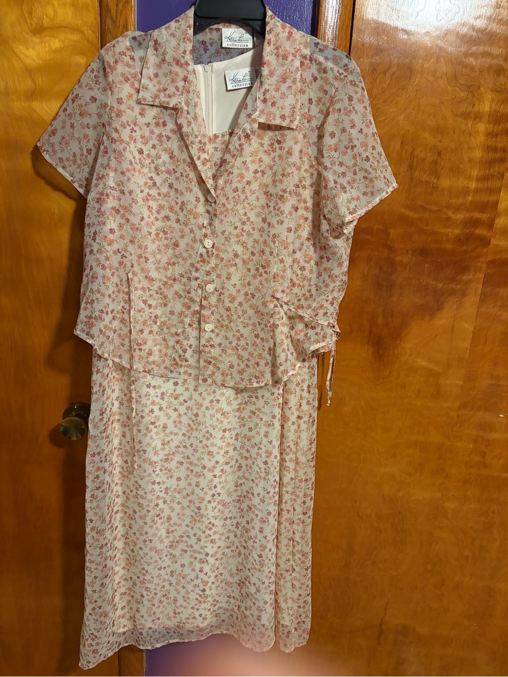 Kathie Lee Collection Set with Pink Floral Print